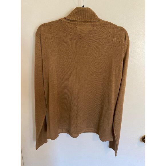 Herman Geist Turtleneck Sweater, size XL Silk Camel Tan Nice - Picture 10 of 12